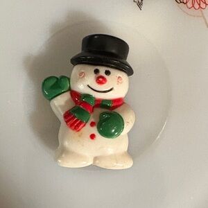 Vintage Festive Snowman Brooch